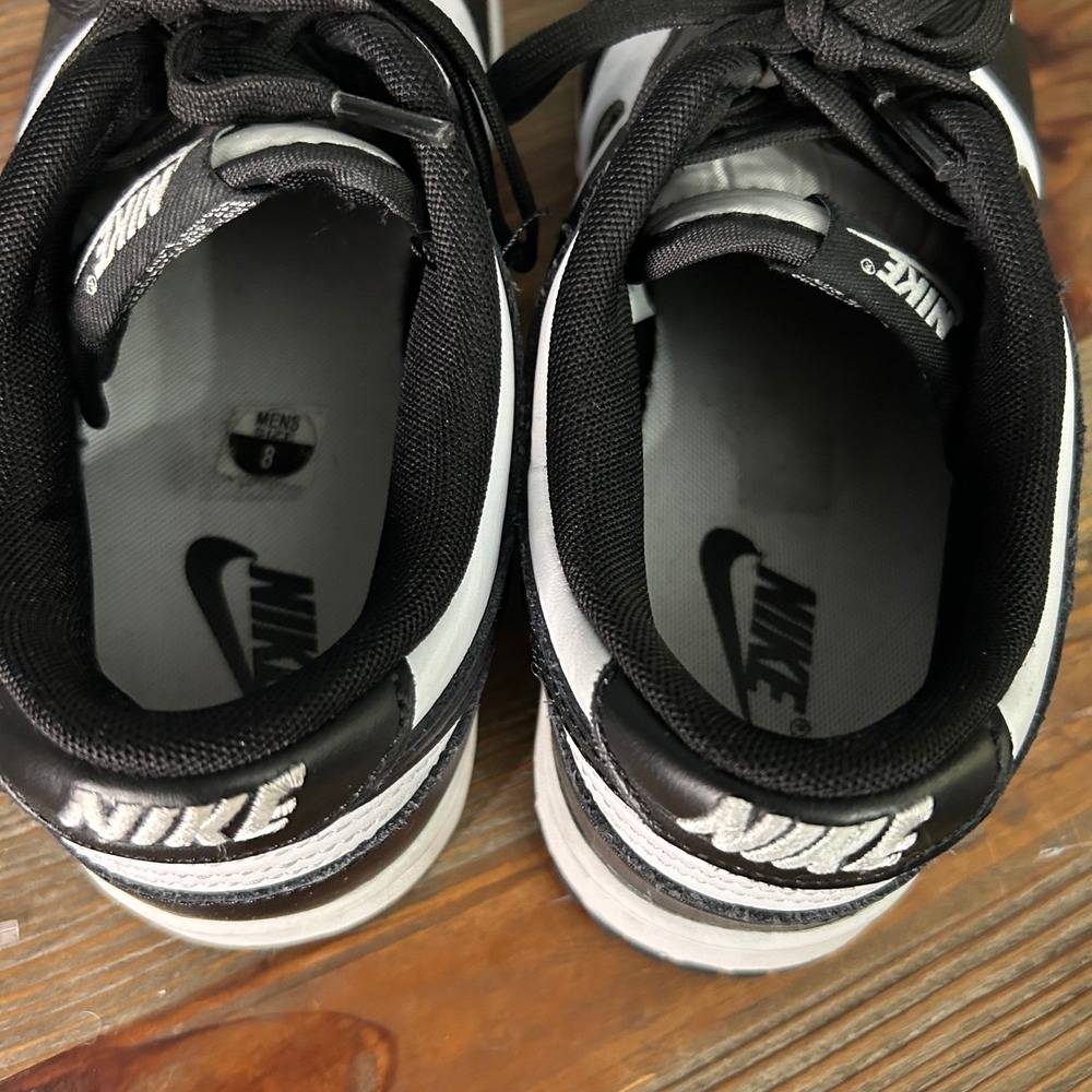 Nike Dunk Low Panda White Black Mens Sneakers DD1391-100 Size 8 - Picture 7 of 10